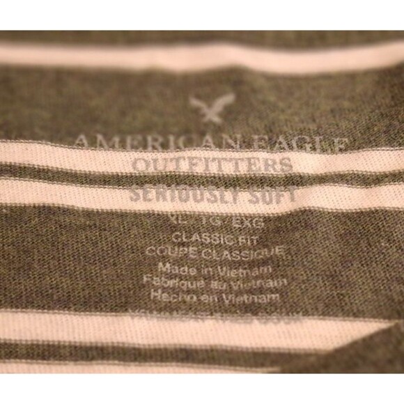 American Eagle Outfitters Seriously Soft Classic Fit T- Shirt Striped Men's XL - Picture 5 of 10
